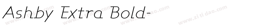 Ashby Extra Bold字体转换